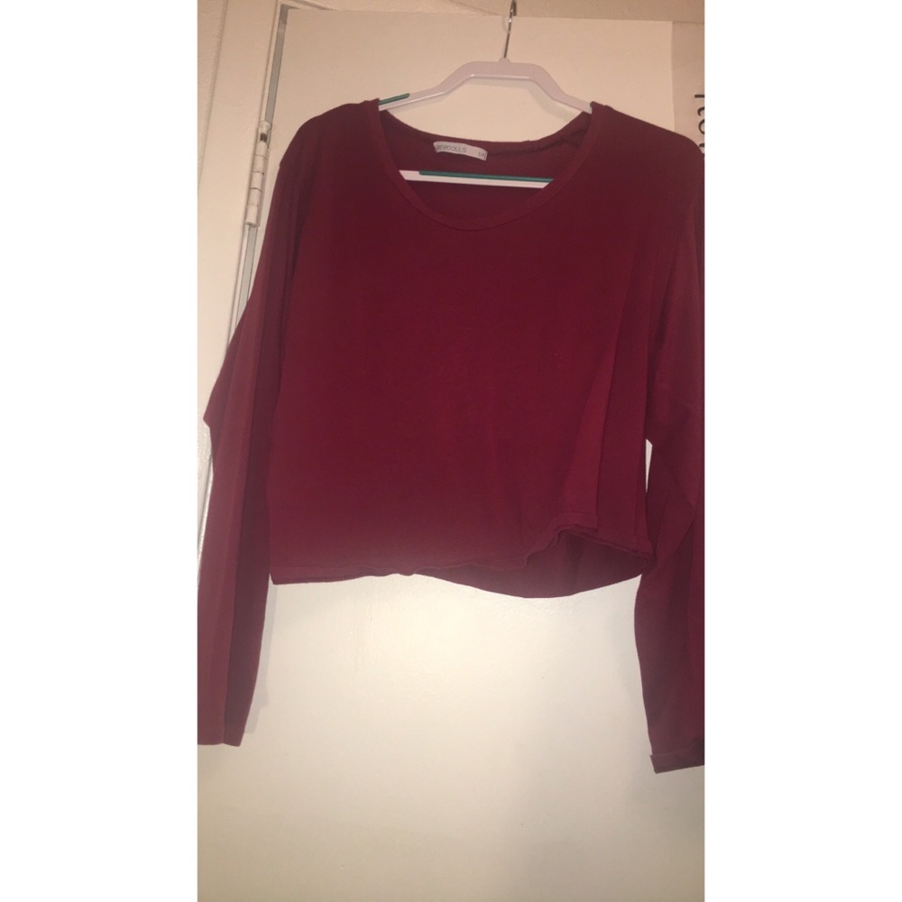long sleeve crop top